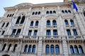 Facade of the Town Hall of Trieste in Friuli Venezia Giulia (Italy) Royalty Free Stock Photo
